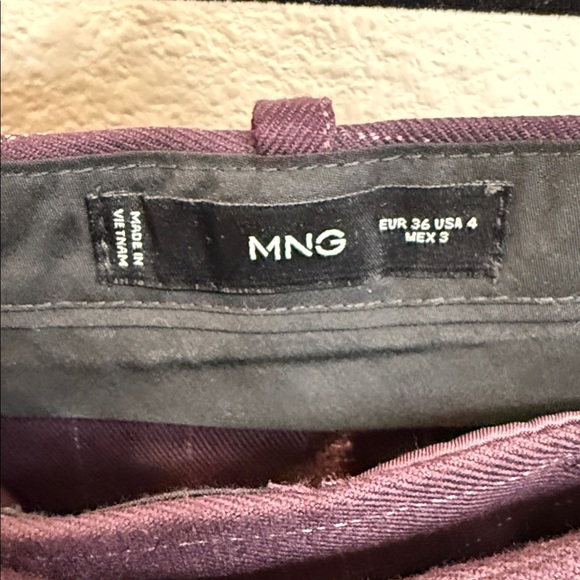 Mango Pinstripe Shirt and Trousers Set - Plum - Picture 11 of 13